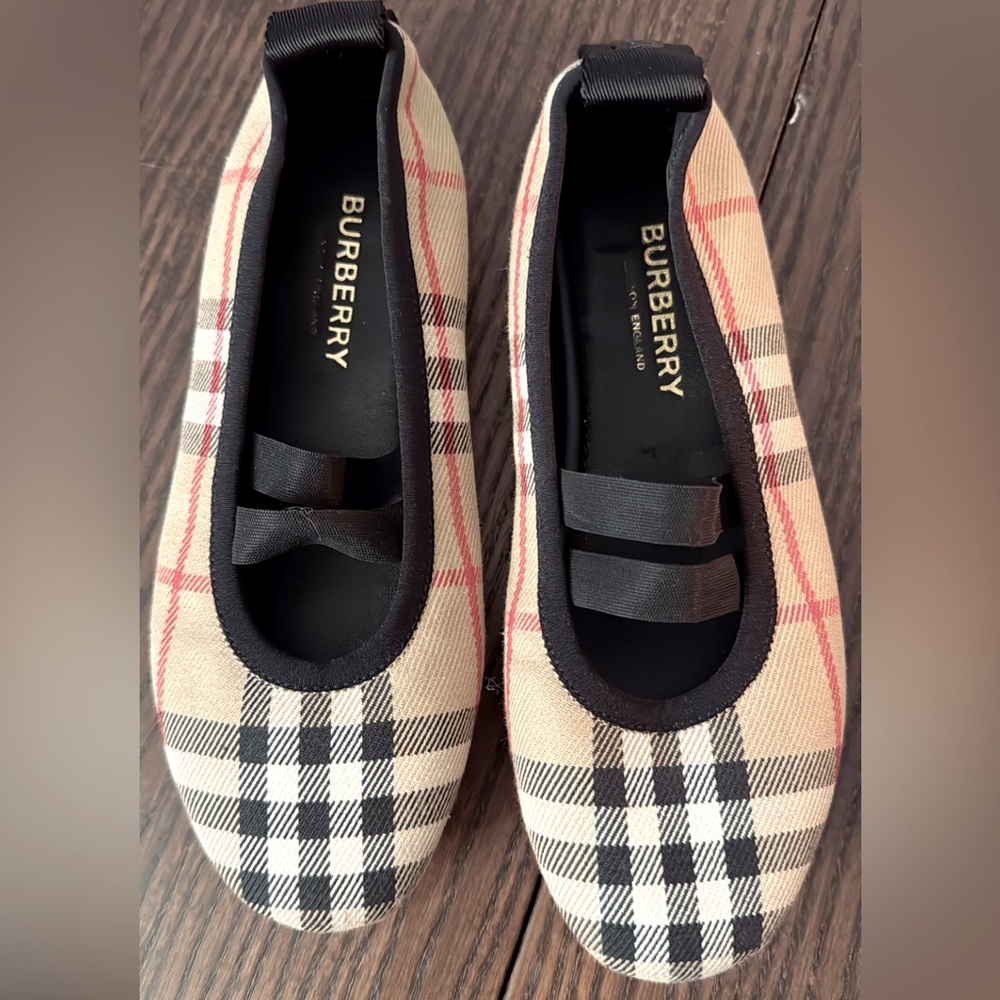 Burberry Kids Girls Mini Grace Check Ballerina Shoes BRAND NEW without TAGS